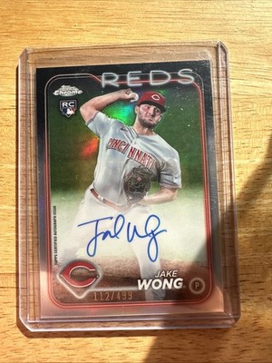 2024 Topps Chrome - Rookie Autographs Jake Wong #RA-JAW Refractor