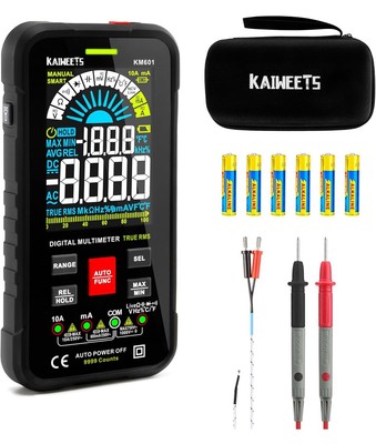 KM601 Digital Multimeter Voltmeter Smart Electrical Tester Measures Voltage
