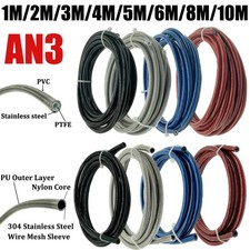 3AN AN3 ID:1/8 PVC Stainless Steel Braided Fu...