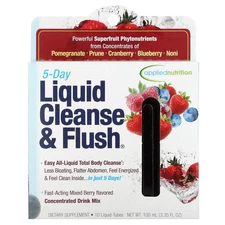 5 Day Liquid Cleanse & Flush, Mixed Berry, 10 Liquid-Tubes, 0.33 fl oz (10 ml)