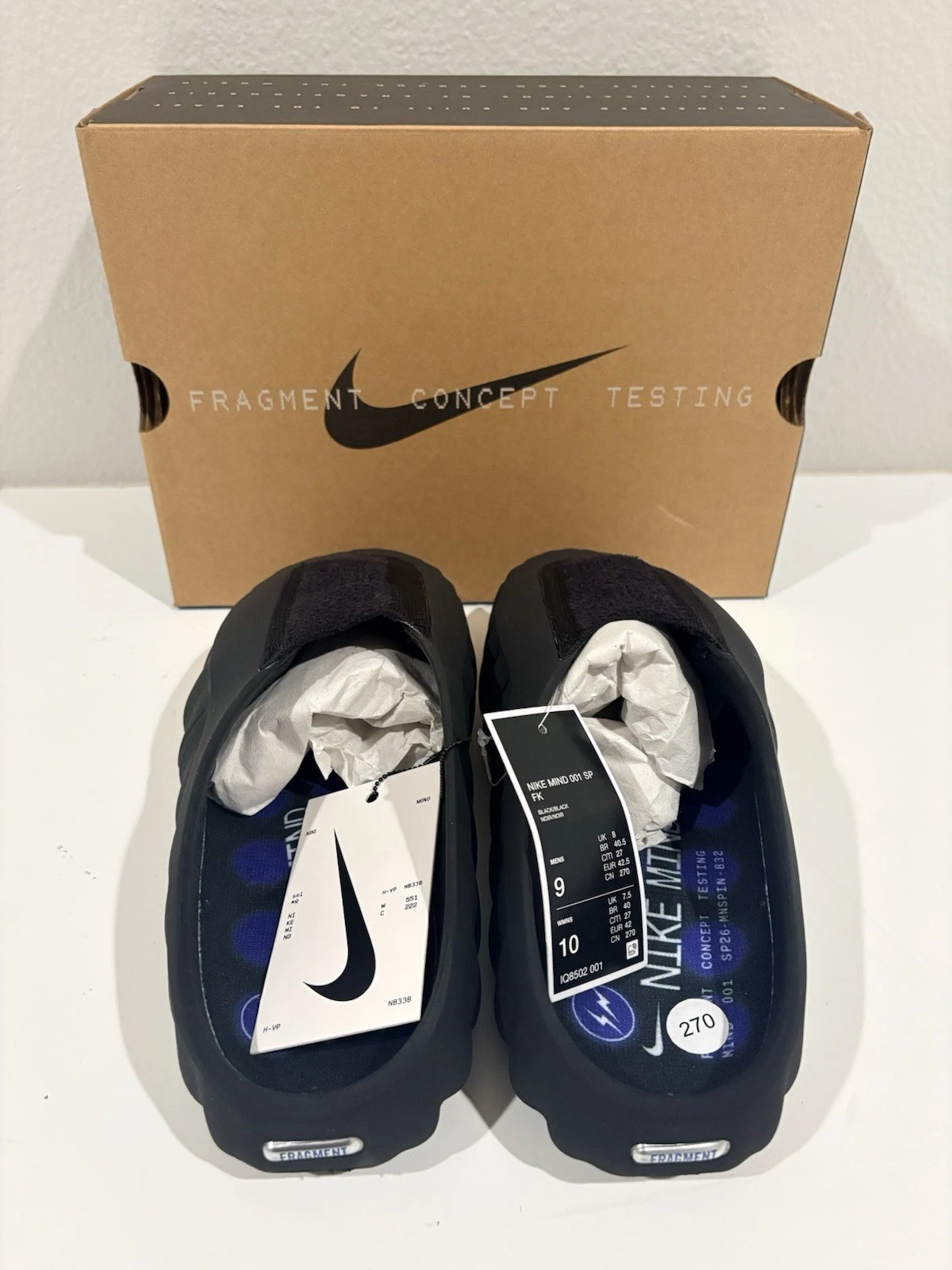 Nike Fragment x Mind 001 Slide “Blue” Sizes 10-12