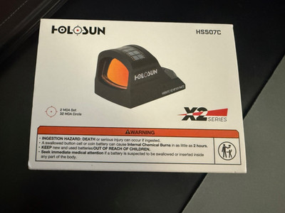 Holosun HS507C-X2 Red Dot  2 MOA Dot & 32 MOA Circle Reticle
