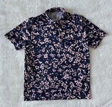 NWT Under Armour Matchplay Printed Navy Golf Polo Shirt Men's Medium