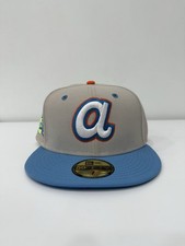 Atlanta Braves New Era 30th Anniversary Patch MLB Fitted Cap Hat Size 7