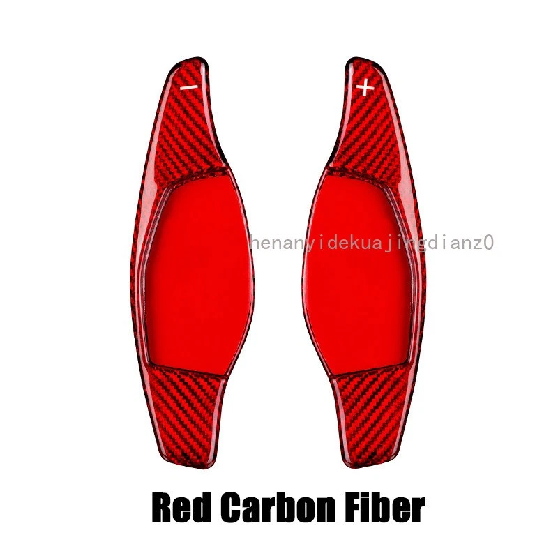 Красный углеродного волокна автомобиля руль подрулевое колесо переключатель для Audi RS4 RS5 TT Q8 R8 RS3 - Изображение 3 из 4