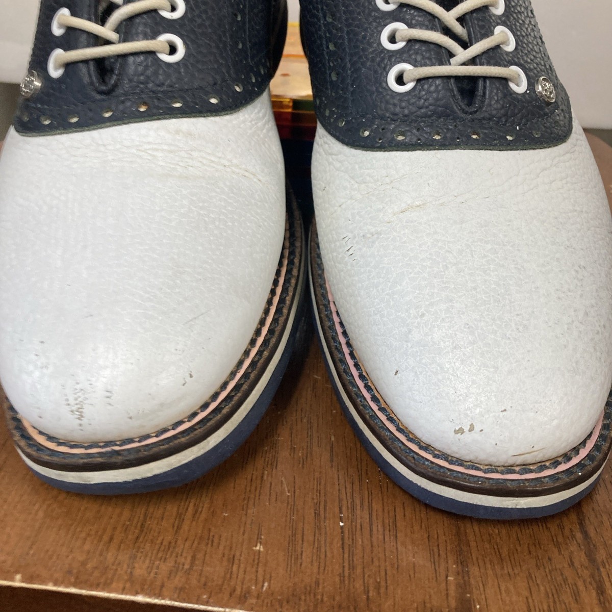G/Fore Saddle Gallivanter Golf Sneakers White Navy G4MC20EF03 Mens multi size G4MS25EFGL1 WHITE FULL 3.jpg main image 2