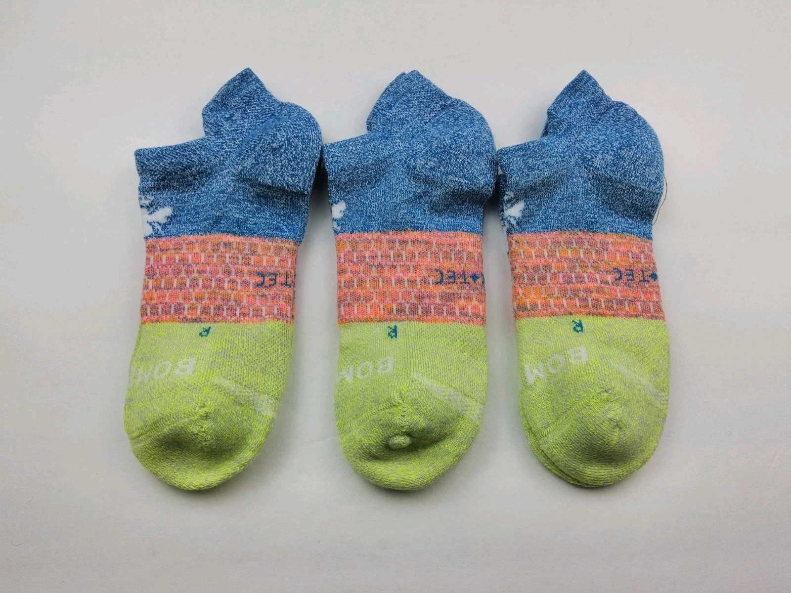 Bombas Hex-Tec Athletic Ankle Socks Lot Of 3 Pairs Size M