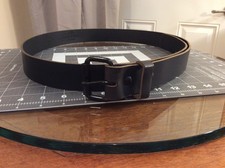 Main Street Forge Men's Black Leather Everyday Belt Size 52 Made in USA
