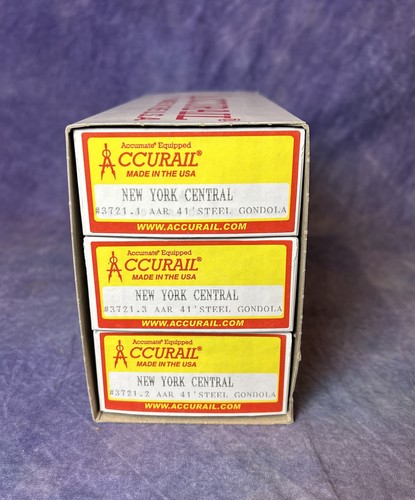 Paquete de 3 kits de góndola de acero Accurail escala HO 3721 NYC AAR 41' | Zustand: New