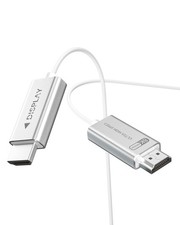 HDMI 2.1 Cable 24.6ft White 4K 8K Fiber Optic HDMI Cable[8K60Hz 4K120Hz,48Gbp...