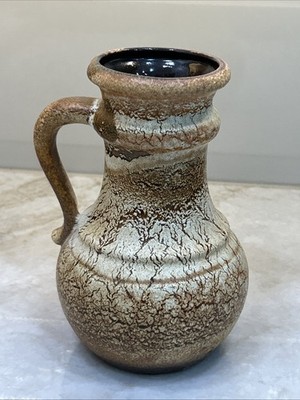 工芸品 Scheurich Vtg Scheurich Keramik Ceramic Pottery Lava Vase 496-18 - W