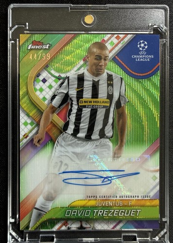 2024-25 Topps Finest UEFA #BR-DT David Trezeguet Green Wave Auto #/99 - Imagen 1 de 4