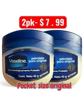 2pk Vaseline original pure petroleum jelly vaselina original min Size 50ml/1.7oz