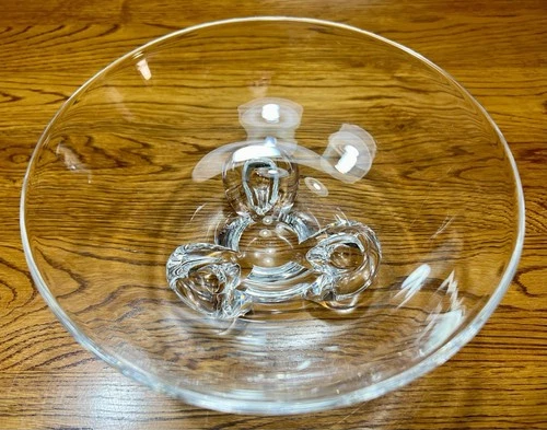 Stuben Crystal Floret Tripod Footed Bowl Signed “Stuben”. Donald Pollard Design