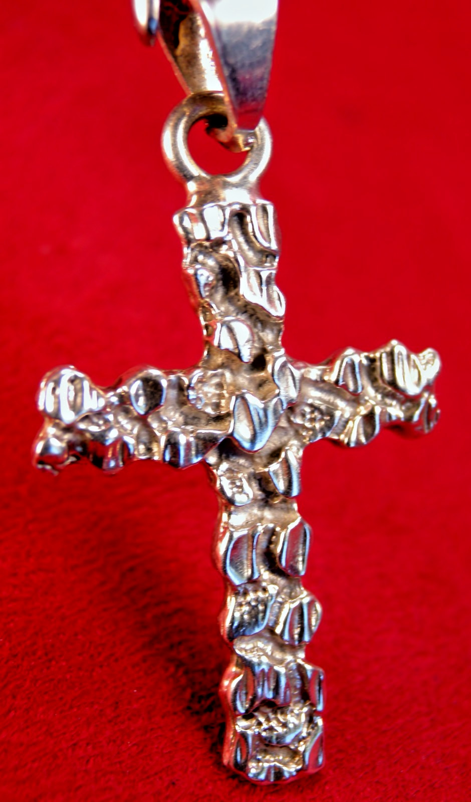 Bishop's Jerusalem  Holy Land Pilgrimage Sterling Ingot Nugget Cross Pendant