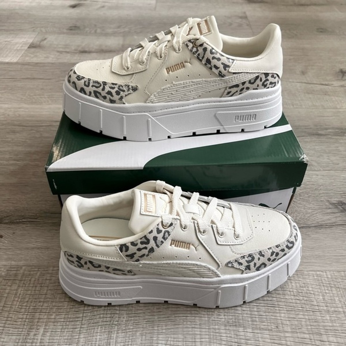 【PUMA】Mayze Animal Print 厚底 スニーカー PUMA☆定番人気 Mayze アニマル柄 レオパード 厚底 スニーカー