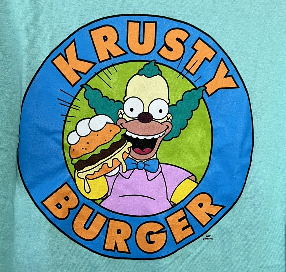 the simpsons krusty burger t shirt new size large authentic krusty
