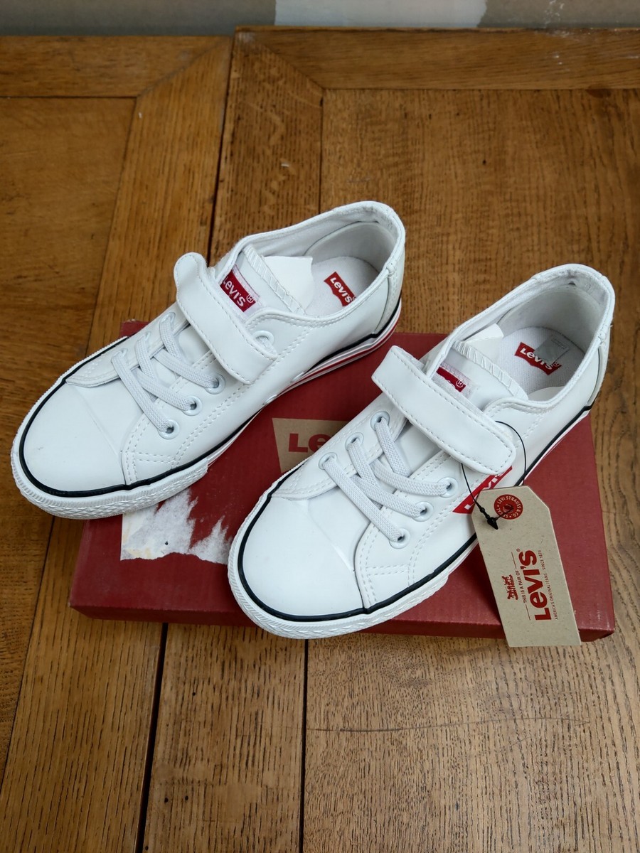 Toile Blanche Basket Levis Garcon Baskets Basses En Toile Rose à