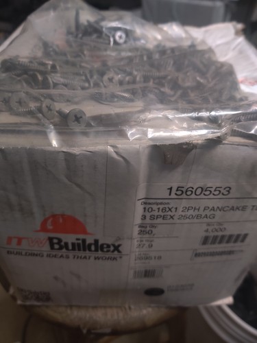 (250) ITW BUILDEX 1560553 10-16 X 1" TEKS® 3 Steel to Steel Self-Drilling Screw - Picture 4 of 4