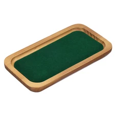7.1 Inch Wood Jewelry Display Tray for Glasses Wallet Watch Bracelets Green