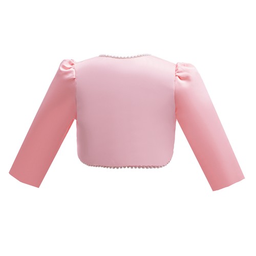 Christmas Party Kids Dress Formal Flower Girls Wedding Bolero Jacket Shrug Coat - Afbeelding 6 van 34
