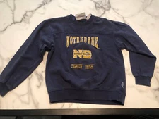 Notre Dame Fighting Irish Sweatshirt Boys L Navy Mighty Mac NCAA Football Sports