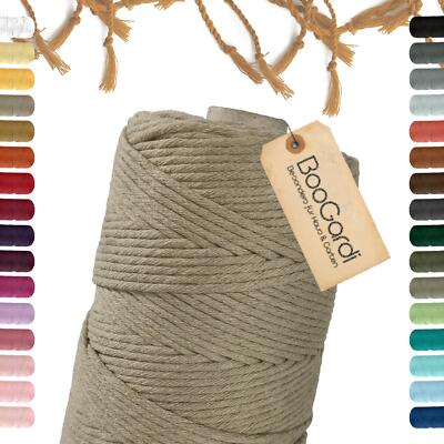 Makramee Garn Boho Baumwolle Kordel 3-5mm DIY Deko Schnur Seil