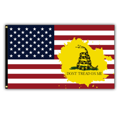 USA Don't Tread On Me (Gadsden) Premium 3x5 foot Flag OR Optional Flag with Moun
