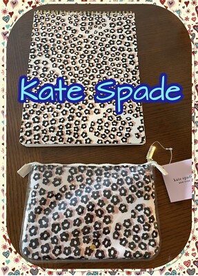 NWT Kate Spade Flair Flora Pencil Pouch & Top Spiral Note Book