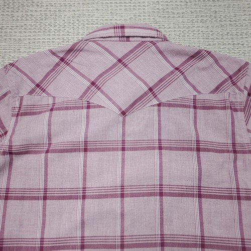 Wrangler Western Pearl Snap Shirt Womens 2XL (18-20) Plaid Long Sleeve Cowboy - Picture 7 of 14