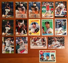 JUSTIN VERLANDER Base, Prism Refractor, Chrome, Inserts, Parallels - 15 Card Lot