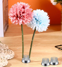 3 Flower Frogs Ikebana Kenzan Round Stainless Floral Arrangements Silver 0.9"