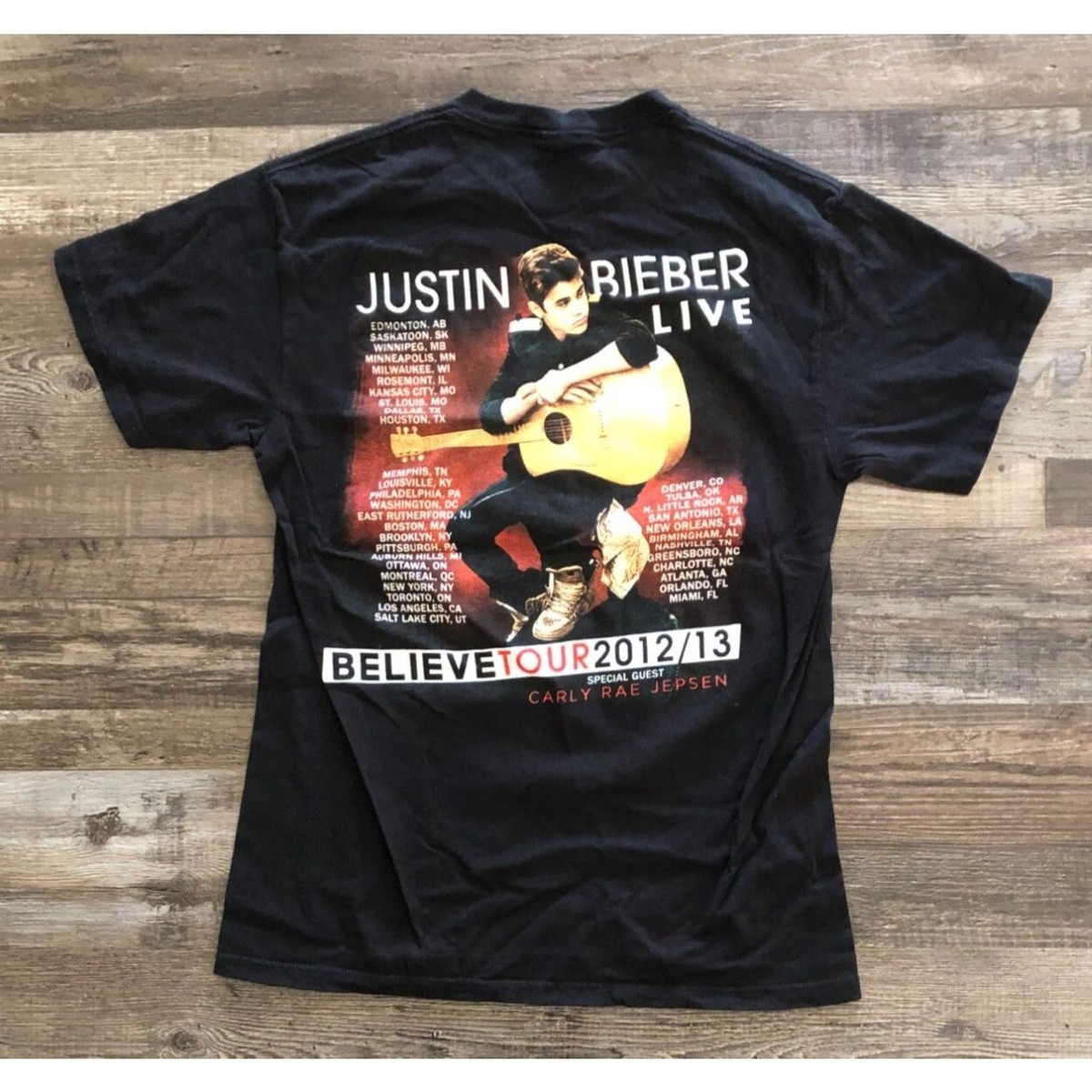 Justin Bieber Believe Tour 2012 Live Double Sided T Shirt