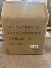 FARBERWARE Stainless Steel 8 Cup Stovetop Yosemite Percolator #Q21C.  New in box