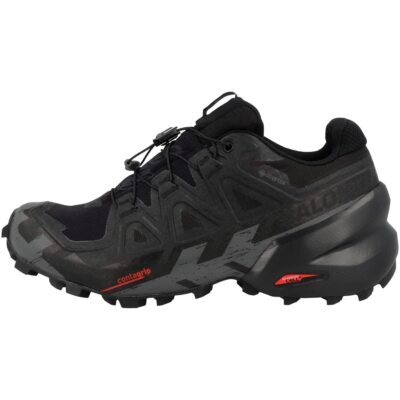 Salomon Women's Speedcross 6 GTX Sneaker, Black/Black/Phantom, 10.5