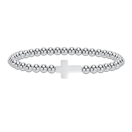 VNOX Women 14K Gold Beaded Charm Bracelets Stackable Cross Non Tarnish Jewelry - Picture 20 of 20