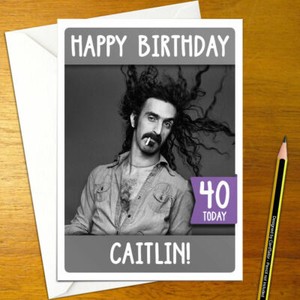 Frank Zappa Personnalisees Carte D Anniversaire A5 Musique Rock Americain Jazz Pop Vincent Ebay