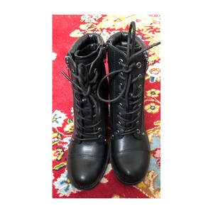 vegan leather combat boots