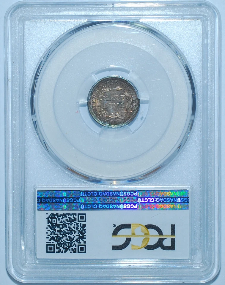 1843 PCGS MS65 Liberty Seated Half Dime - Image 2 of 2
