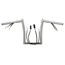 Prewired Handlebar 12" for Harley Dyna Fat Street Bob Softail Fat Boy 2007-2013