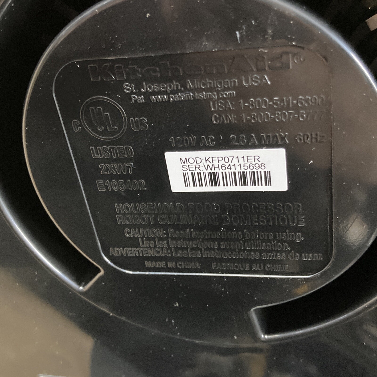 KitchenAid 7 Cup Food Processor  3 Function KFP0711ER Empire Red