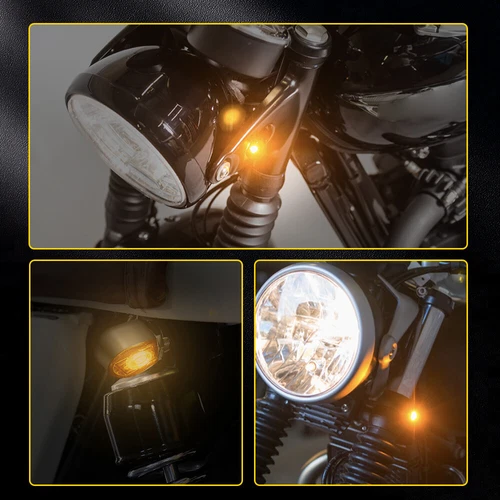 12V Mini LED Motorcycle Lights Flashing Turn Signals Rear Blinker Indicator Pair - Picture 9 of 13