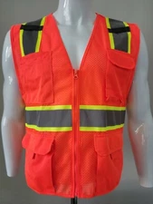 Orange Hi-Visibility Safety Vest (Small to 3XL)