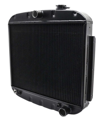 2 Row Black Aluminum Radiator Direct Replacement For 55-1957 Chevy V8 Cars SWP - Bild 1 von 2