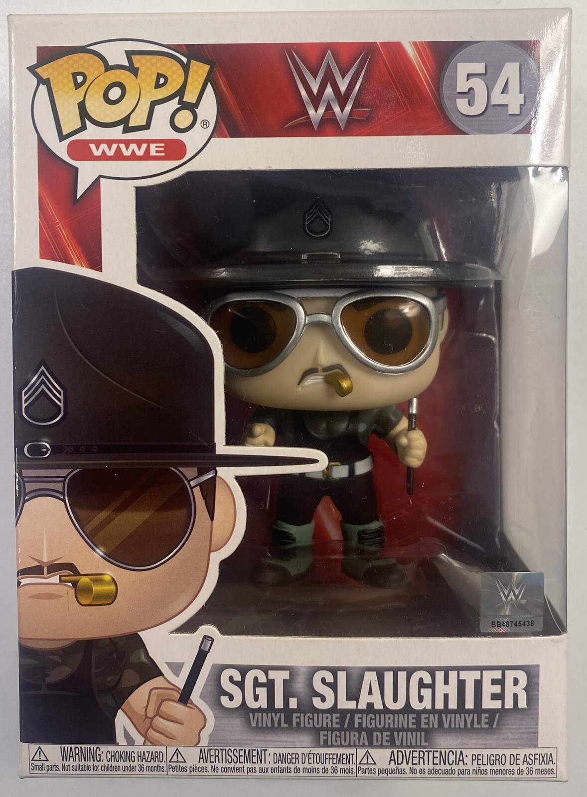 Funko Pop! Sgt. Slaughter #54 Mai Aperto Smackdown Wwe Vinyl Figure Ottimo Stato