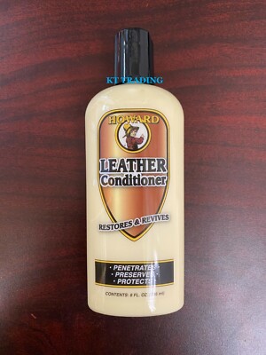 HOWARD Couches Shoes Auto Interior Smooth Leather Conditioner & Protector 8oz