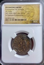 Jesus Christ Byzantine Empire Constantine X & Eudocia 1059-1067AD NGC Genuine