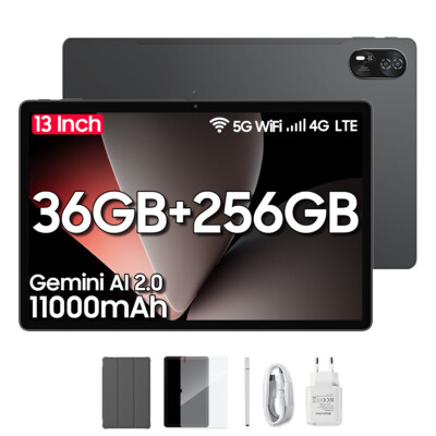 Blackview MEGA 8 4G Android 15 Tablet 13 Zoll 36GB+256GB 11000mAh Gemini AI 50MP