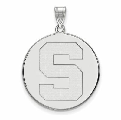 Sterling Silber Michigan State Buchstabe S XL Scheibe Anhänger