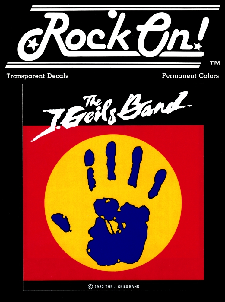 Sticker - J.Geils Band Handprint Logo VINTAGE 1980s Rare